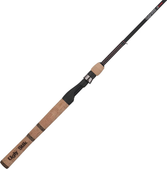 Shakespeare Ugly Stik 7’ Elite Spinning Rod, Two Piece Spinning Rod, 6-14lb Line Rating, Medium Rod Power, Fast Action, 1/4-5/8 oz. Lure Rating  northatlanticfishing.com