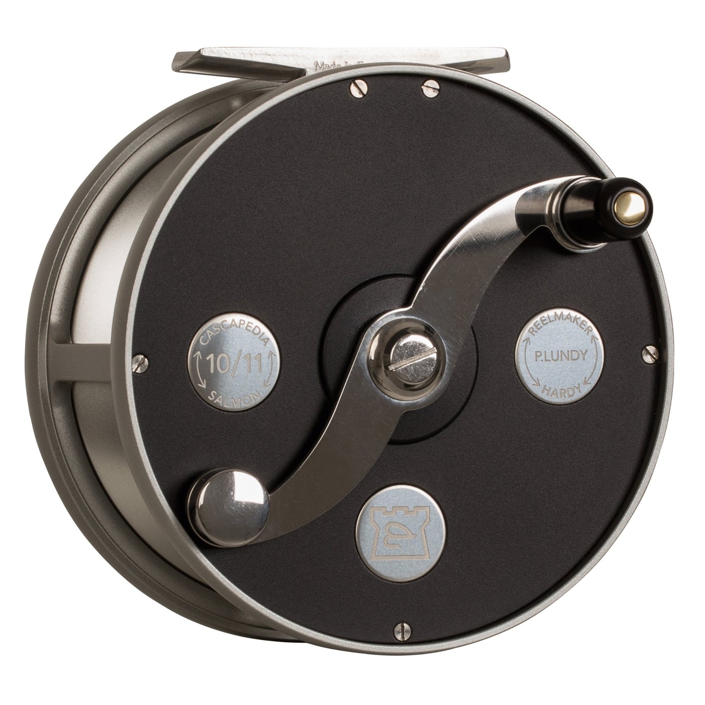 HARDY Cascapedia Fly Fishing Reel - Right/Left Reel Handle Position - Black/Silver  northatlanticfishing.com