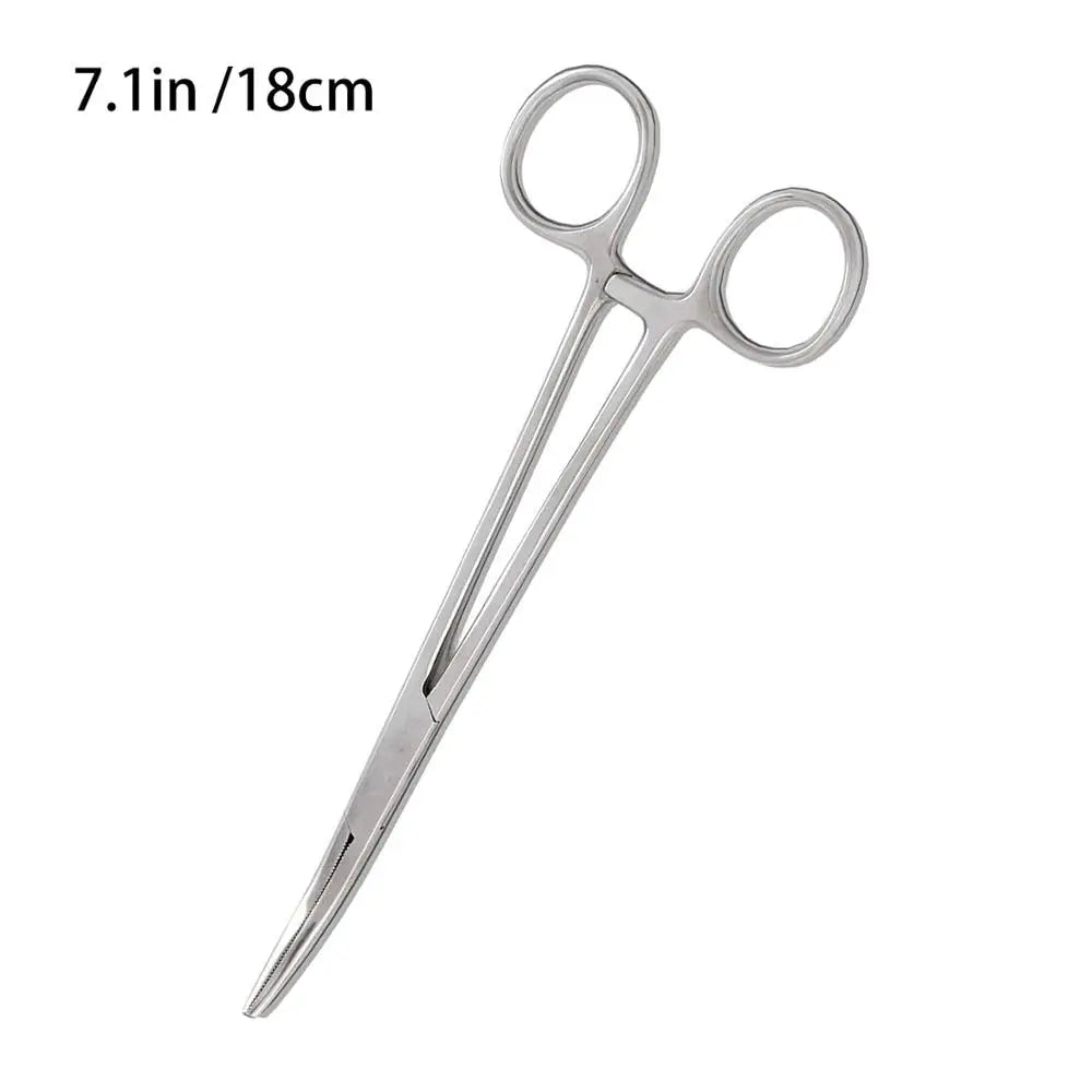Booms Fishing Pliers Stainless Steel Fish Hook Remover Curved Tip Clamps Booms