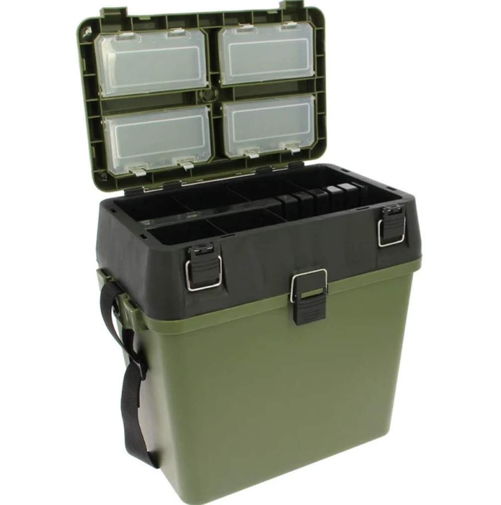 Angling Seat Box with Strap and Shelf - www.nafni.com