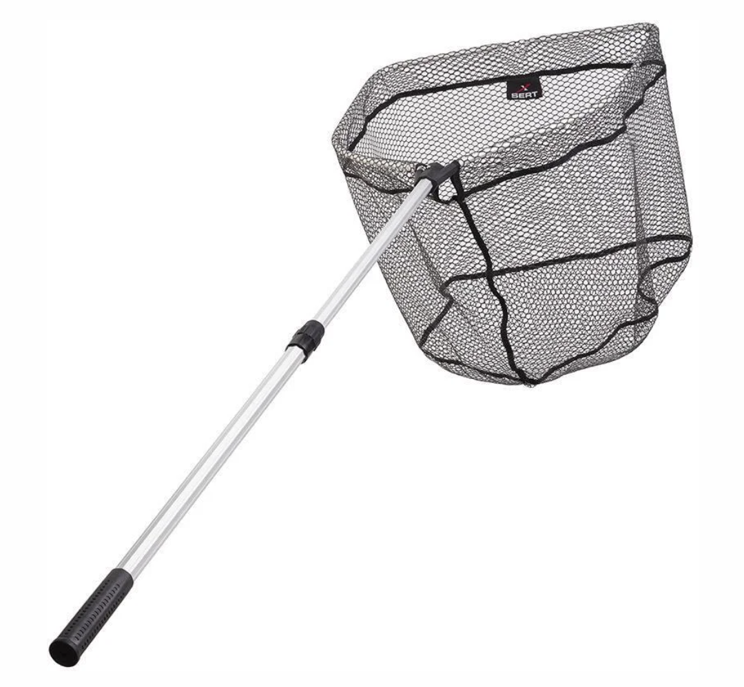 2 Section Large Rubber Fishing Net & Handle Set - www.nafni.com