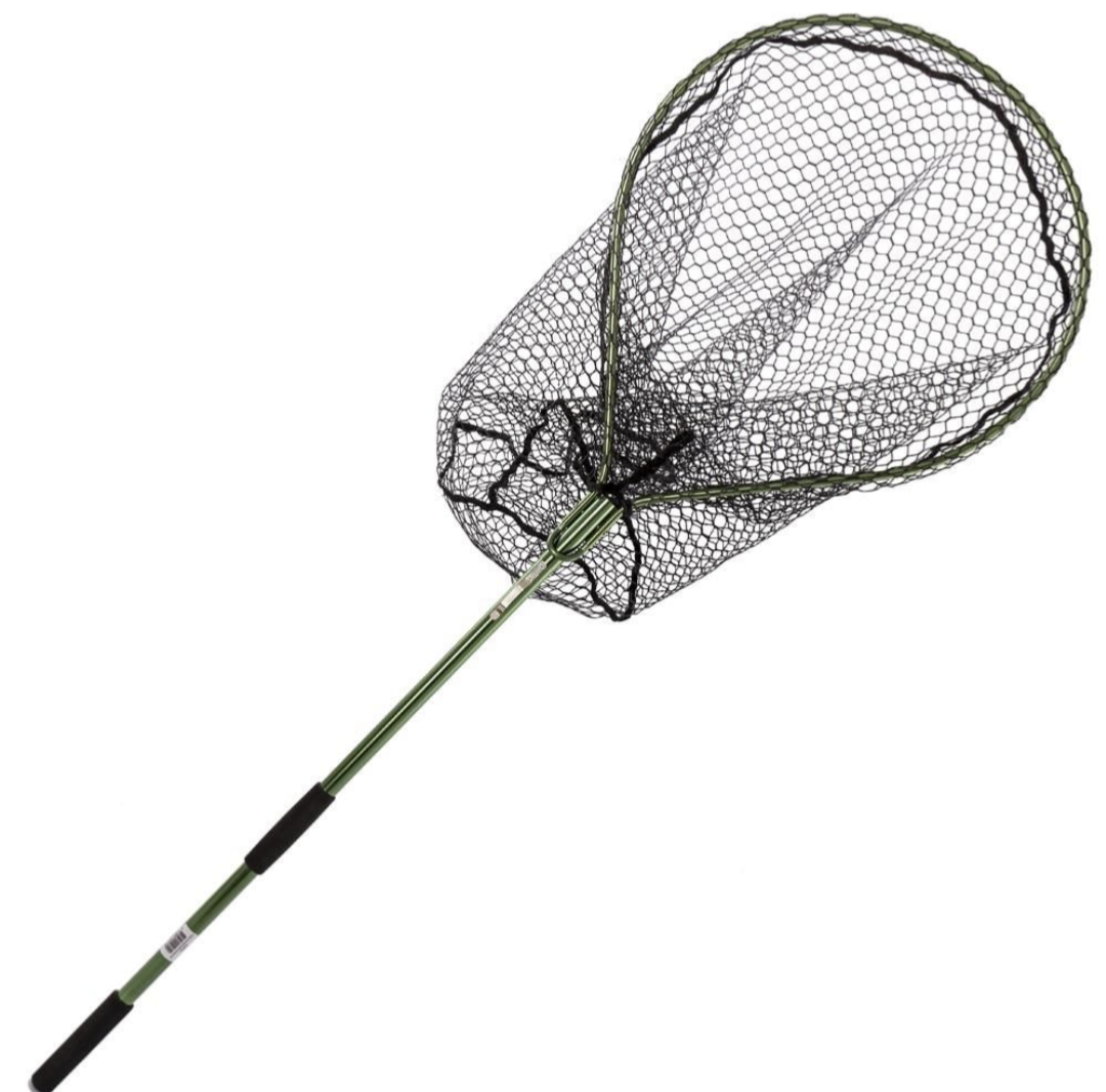 Snowbee Folding Salmon / Pike landing Net With Rubber Mesh - www.nafni.com