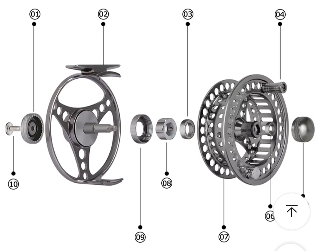 CNC Machine Drag System Fly Fishing Reel Spare Spool  northatlanticfishing.com