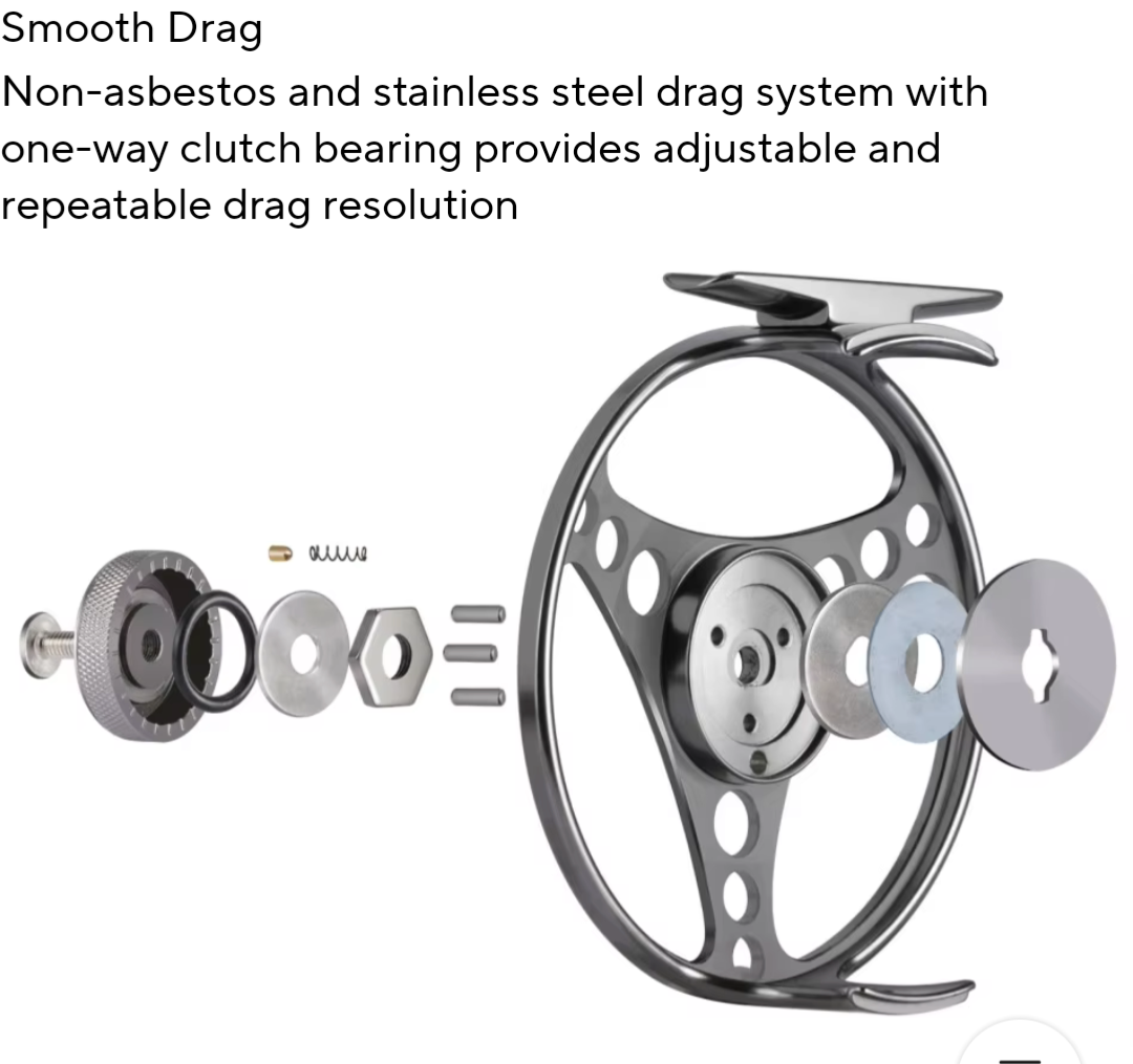 CNC Machine Drag System Fly Fishing Reel Spare Spool  northatlanticfishing.com