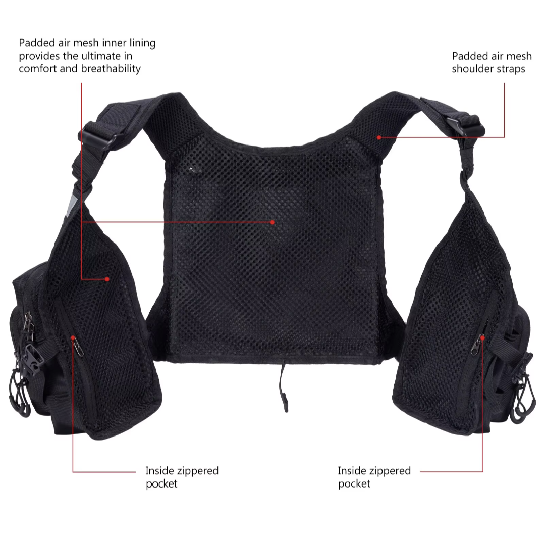 Ultra Light Multi Pocket Fishing Vest  northatlanticfishing.com