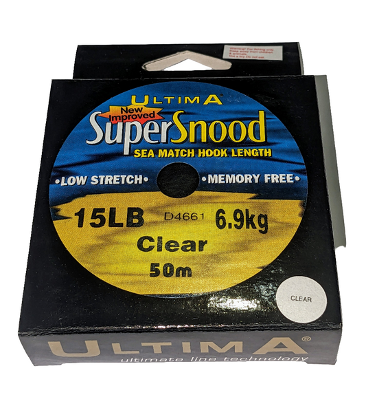 Ultima Super Snood 1 x 15lb Clear 50m Spool - www.nafni.com