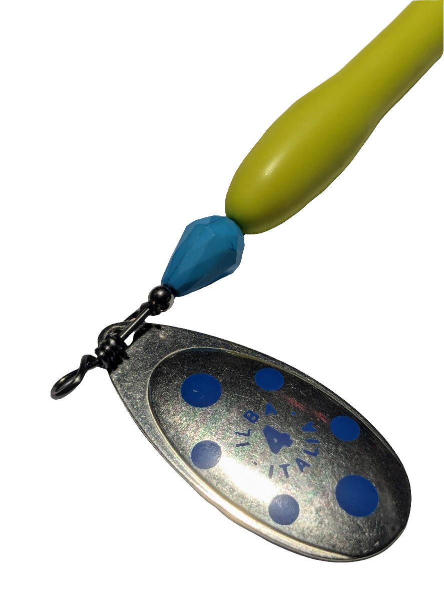 Chartreuse Yellow Blue n Silver Flying C by Windsor Lures  northatlanticfishing.com