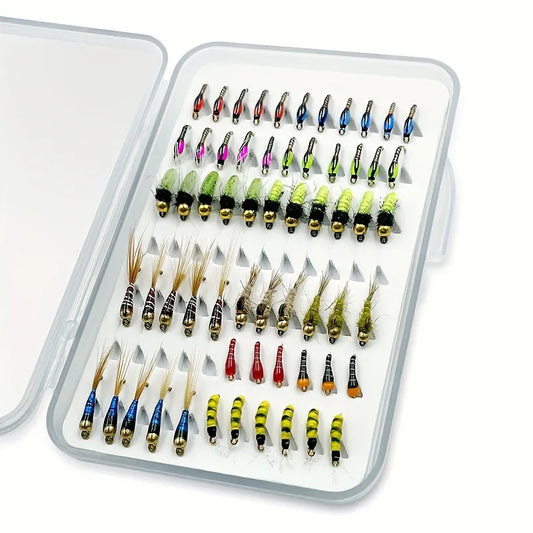 Fly Fishing Flies Assortment Nymphs for Trout Fly Fishing 61pcs - North Atlantic Fishing Northern Ireland