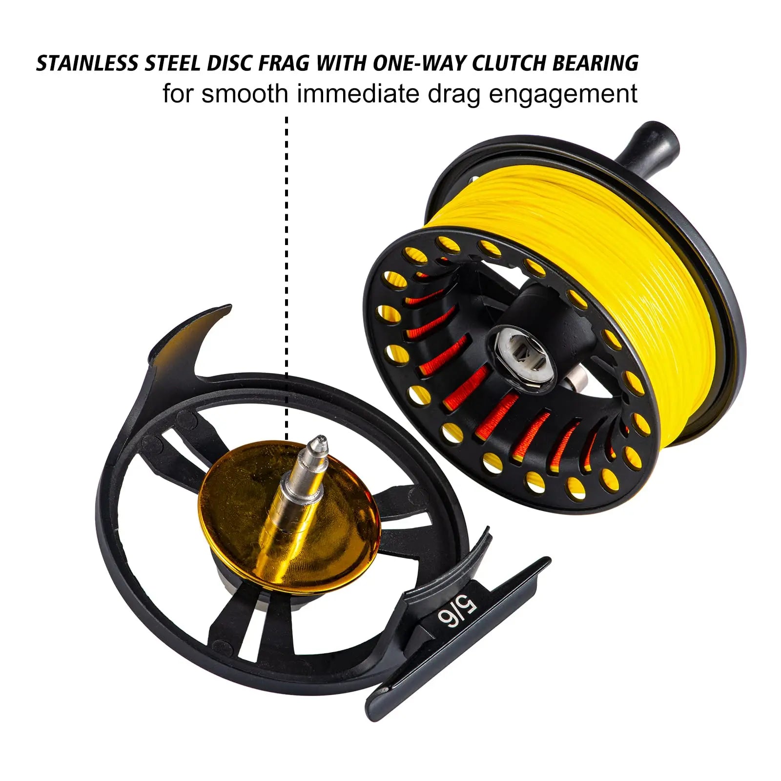 Large Arbor Die Casting Aluminum Alloy Pre-Loaded Trout Fly Reel - North Atlantic Fishing NI